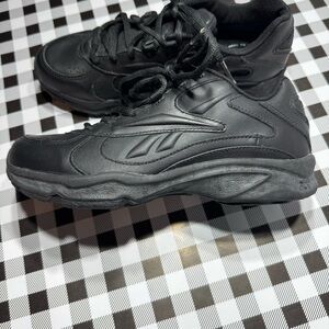 Reebok DMX Walking Shoes – Black Leather – Women’s 7.5  Comfort Travel Everyday